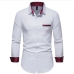 12Contrast Color Single Button Shirts For Men
