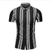 8Plus Size Contrast Color Striped Short Sleeve Shirts