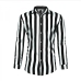 11Street Contrast Color Striped Long Sleeve Shirts