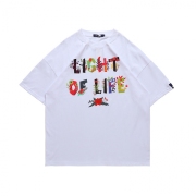 Leisure Time Letter Printing Short Sleeve Tee