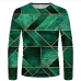 7Abstract Printed Crew Neck Long Sleeve T Shirt