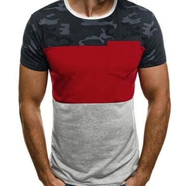 Camouflage Patchwork Short Sleeve Tee