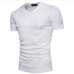 3Casual V Neck Solid Short Sleeve T Shirt