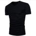 6Casual V Neck Solid Short Sleeve T Shirt