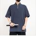9Chinese Style Vintage Linen Stand Collar Men Tops