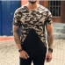 1Crew Neck Summer Camouflage Jogger Tees For Men