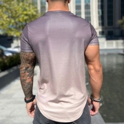 Gradient Color Digital Printing T Shirt For Men