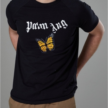 Loose Butterfly Letter Print Short Sleeve T Shirt