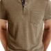 1Loose Button Up Short Sleeve T Shirt Men