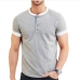 21New Contrast Color Button Up T Shirt Men