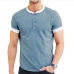 23New Contrast Color Button Up T Shirt Men