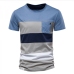 9Outdoor Contrast Color Striped Design T Shirt 