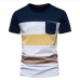1Outdoor Contrast Color Striped Design T Shirt 