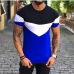 5Pullover Color Blocking Summer Tees For Men