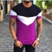 1Pullover Color Blocking Summer Tees For Men