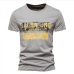 4Round Neck Letter Printed Summer T-Shirt