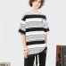 1Striped Letter Printing  T Shirts For Men