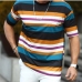3Summer Striped Crew Neck T Shirts For Men