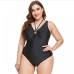 12Summer Solid Color Plus Size One Piece Swimsuit