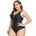 13Summer Solid Color Plus Size One Piece Swimsuit