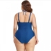 8Summer Solid Color Plus Size One Piece Swimsuit
