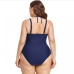 9Summer Solid Color Plus Size One Piece Swimsuit