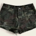 1Plus Size Hole Camouflage Denim Short Pants