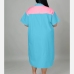 4 Fashion Contrast Color Puls Size Dress