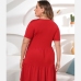 4Casual Pure Color Ruched Cute Plus Size Dresses