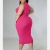 3Front Twisted  Sleeveless Plus Size Dresses For Women