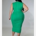 10Front Twisted  Sleeveless Plus Size Dresses For Women