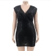 6Glitter Sleeveless Bodycon Plus Size Sequin Dress