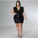 1Glitter Sleeveless Bodycon Plus Size Sequin Dress