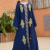 4Loose Fitting Plus Size Embroidery Long Dress Women