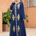 6Loose Fitting Plus Size Embroidery Long Dress Women