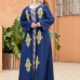 1Loose Fitting Plus Size Embroidery Long Dress Women