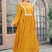 4Plus Size Embroidery Round Neck Casual Maxi Dresses
