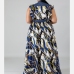 7Plus Size Short Sleeve Register Print Maxi Dress