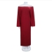 12Plus Size Solid Loose Long Sleeve Maxi Dress