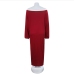 13Plus Size Solid Loose Long Sleeve Maxi Dress