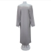 16Plus Size Solid Loose Long Sleeve Maxi Dress