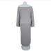 17Plus Size Solid Loose Long Sleeve Maxi Dress