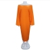 8Plus Size Solid Loose Long Sleeve Maxi Dress