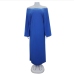 10Plus Size Solid Loose Long Sleeve Maxi Dress