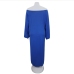 11Plus Size Solid Loose Long Sleeve Maxi Dress