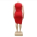 12Sexy Hollow Out Club Plus Size Sleeveless Dress