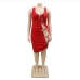 10Sexy Hollow Out Club Plus Size Sleeveless Dress