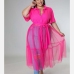 11Women Chiffon Plus Size Dress