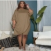 7Casual Solid Plus Size 2 Piece Sets For Women