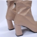 7Individual Square Toe Zip Up Chunky Boots